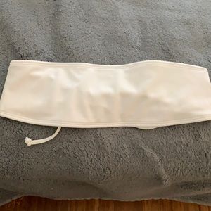 White bandeau bikini top